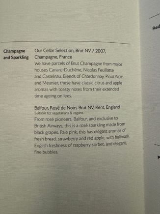 Maybe I haven’t been paying attention but I haven’t seen the generic we have some sort of champagne onboard before 