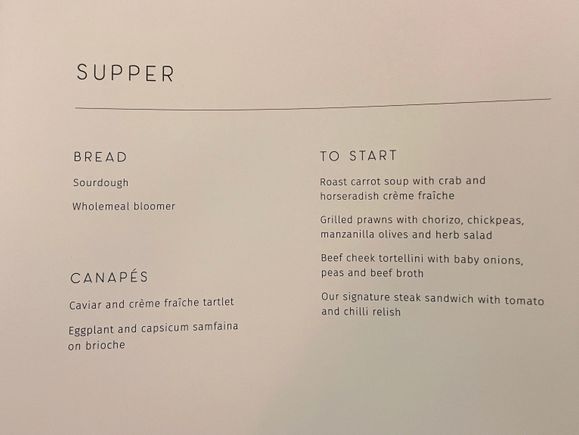QF2 Jan 2023 - supper menu