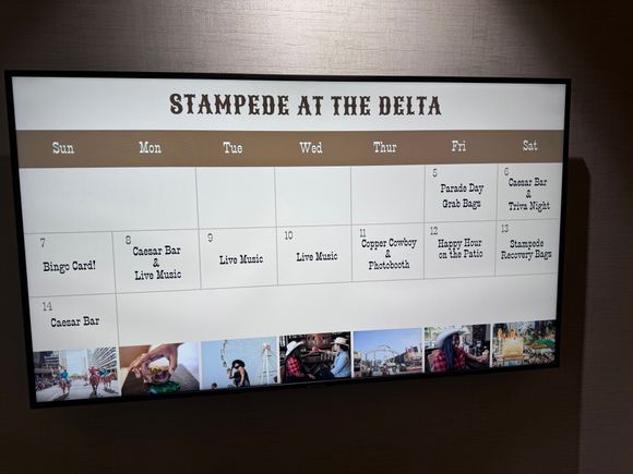 The hotel has a lot of scheduled events