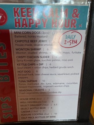 The 50% bottles of wine made for a great happy hour!