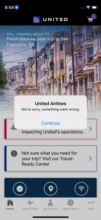 UA app iOS error