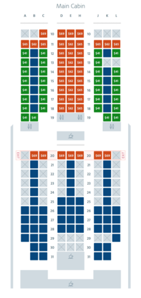 AA208/9 787-800 Main Cabin