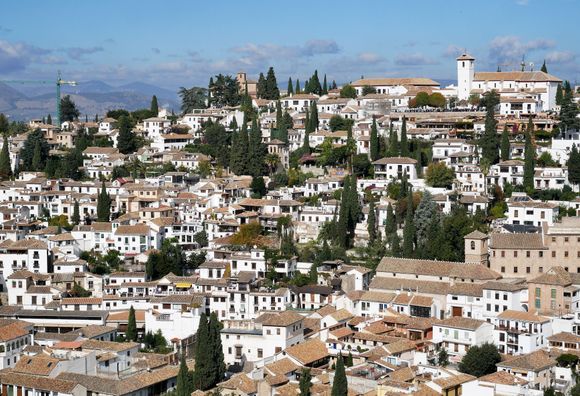 View over the white-washed houses of Albaicin.