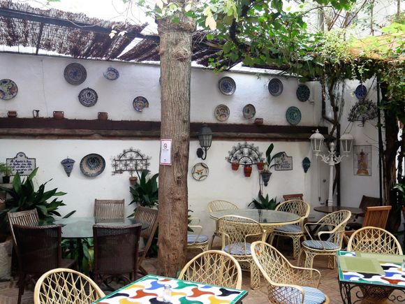 Restaurant inside the Alhambra complex.