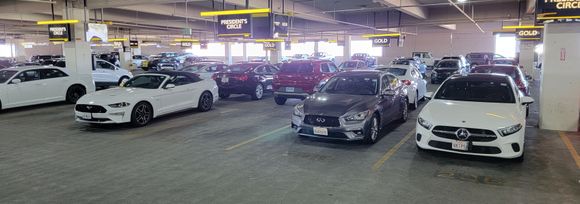 Further down was another Benz A220 and another Mustang GT convertible.