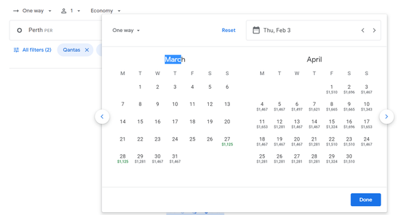 Perth flights