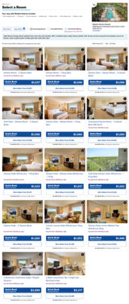Room tier classifications.