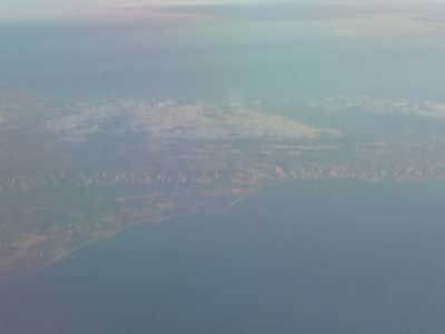 Leaving St Vincent's Gulf near Adelaide, heading East