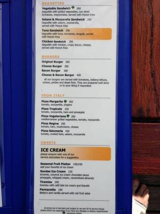 Menu for the deck  part 2