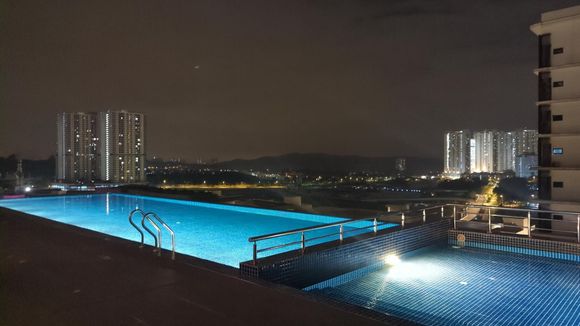 Rooftop pool - night