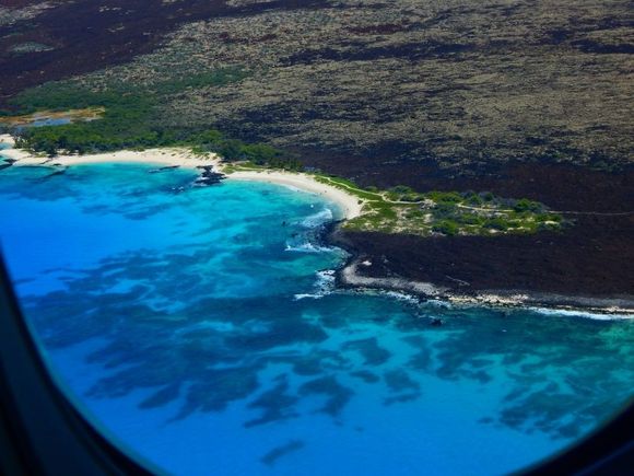 Coastline near Kona, Hawaii. DFW-KOA.