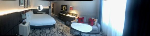 Panorama view of room 109 - St. James Family Room with king size bed
