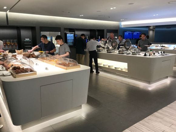 Dessert table and food tables at KE East lounge (PR1)