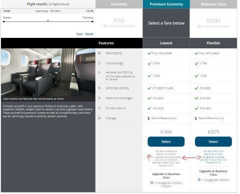 Premium Economy - FLEX - Why is upgrade available???