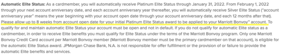 Platinum elite upgrade terms