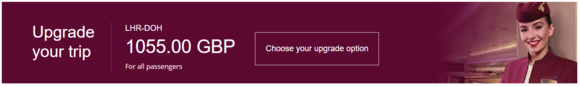 QR J->F upgrade offer for GBP105
