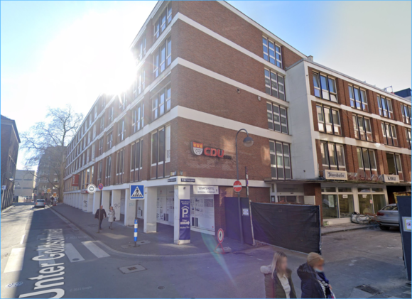 Street View photos are pretty scarce in Germany. From what I can tell, there used to be some sort of Carnival association based in the hotel, but that seems to have gone now.
