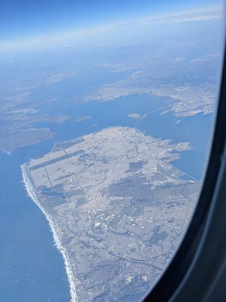 San Francisco Bay from 38,000 feet.