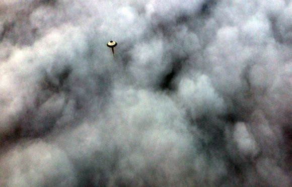 foggy landing in Seattle, March 6