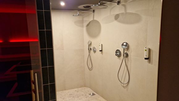 Showers at the spa.