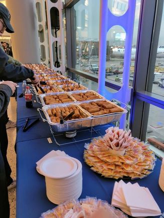 Basically spring rolls and sliders... I am not complaining.