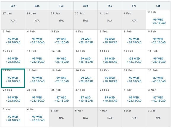 Looks like availability everyday!