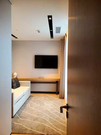 Den with pullout couch