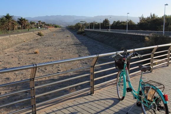 Hire bike and dried out (unsure whether deliberate or drought!) river