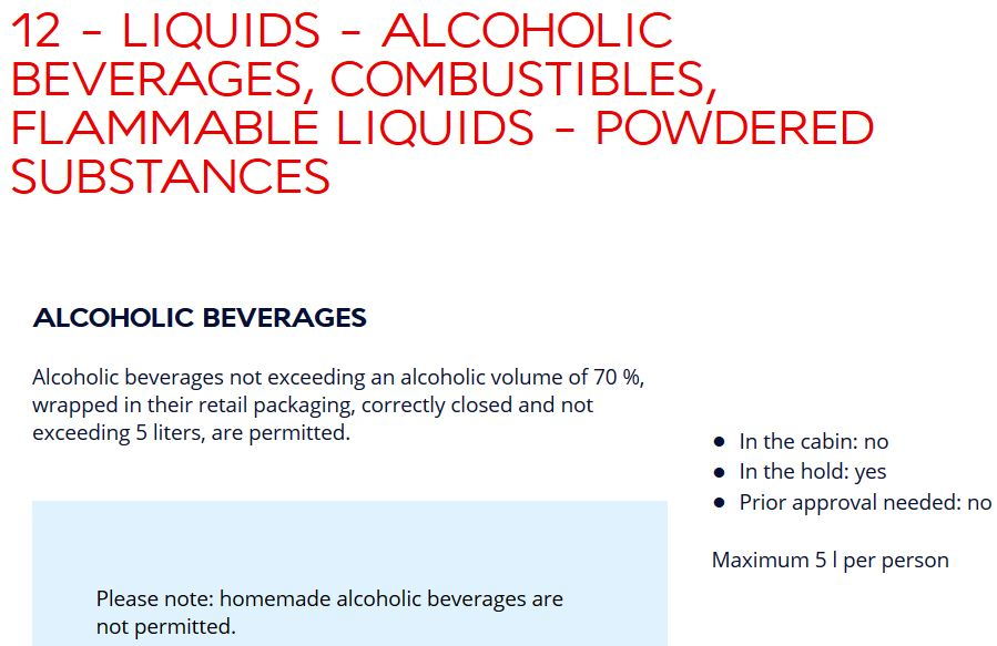 air france hand luggage liquids