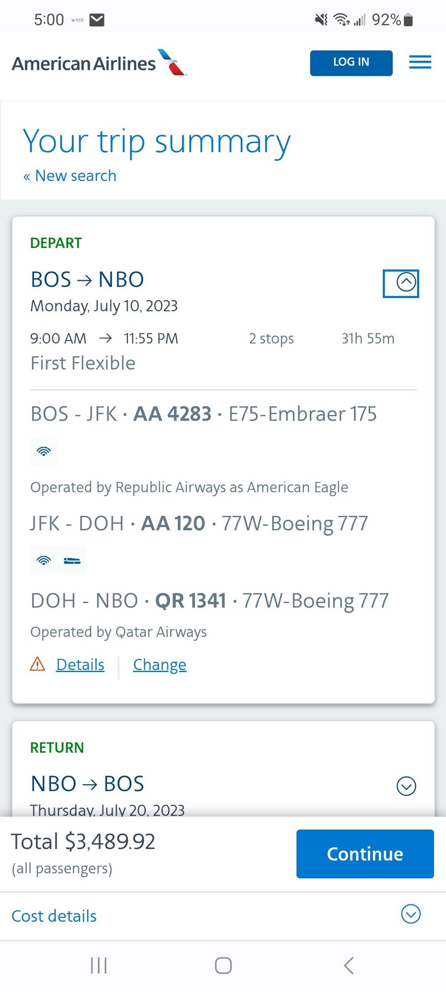 AA.com flight booking pricing issue - FlyerTalk Forums