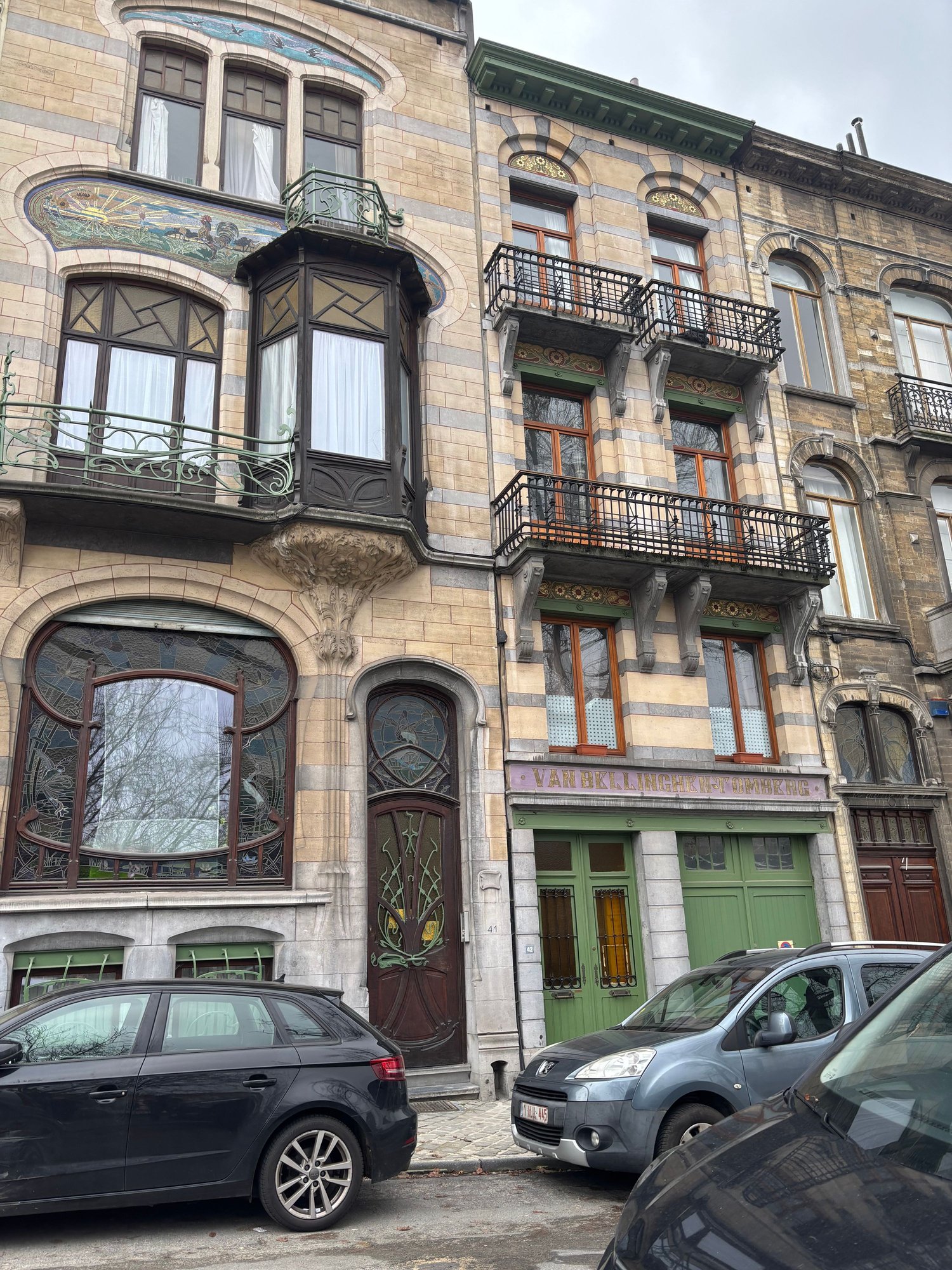 Art Nouveau house in St.-Gilles.  Strip back the dirt and you would have a real beauty.