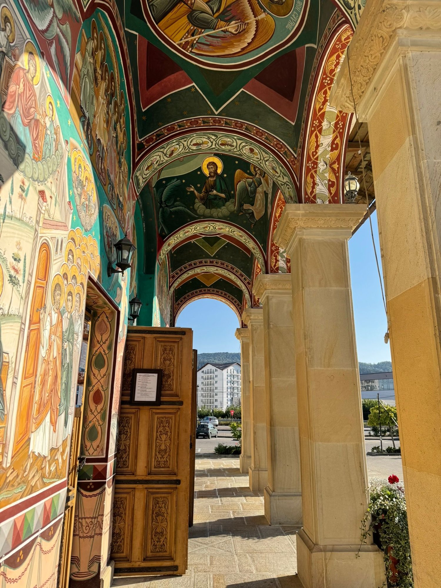 Another view of the church in Gura Humorului