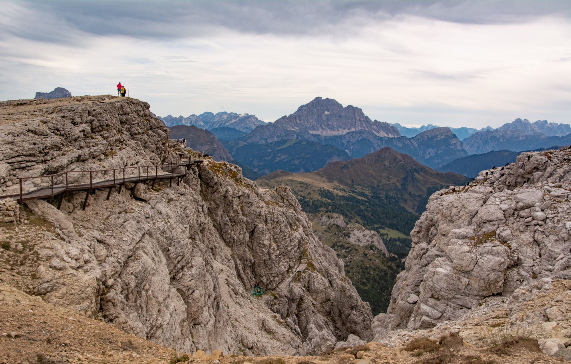 Detour section - dramatic but very safe and barriered
