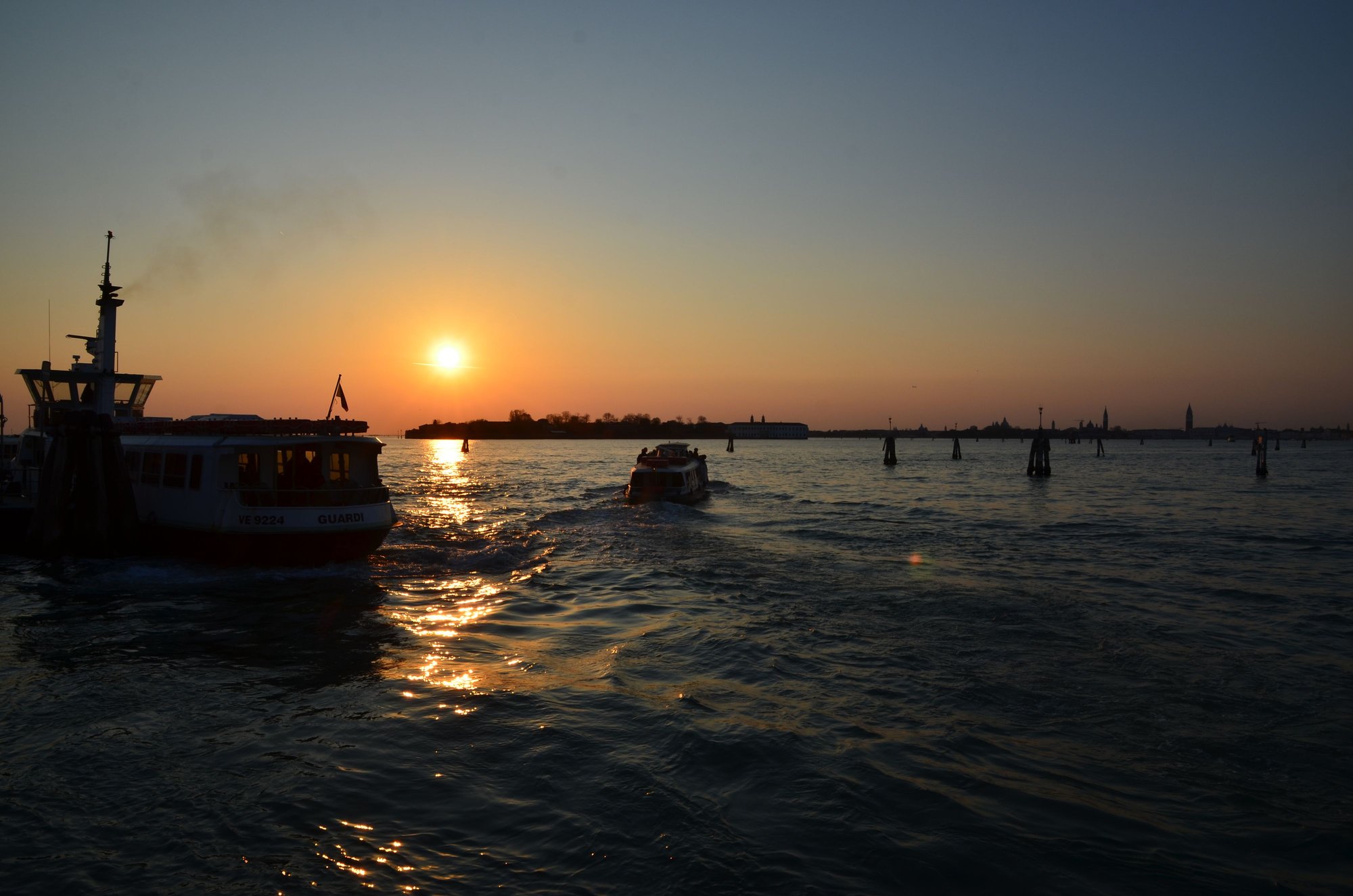 Sunset going back to San Marco