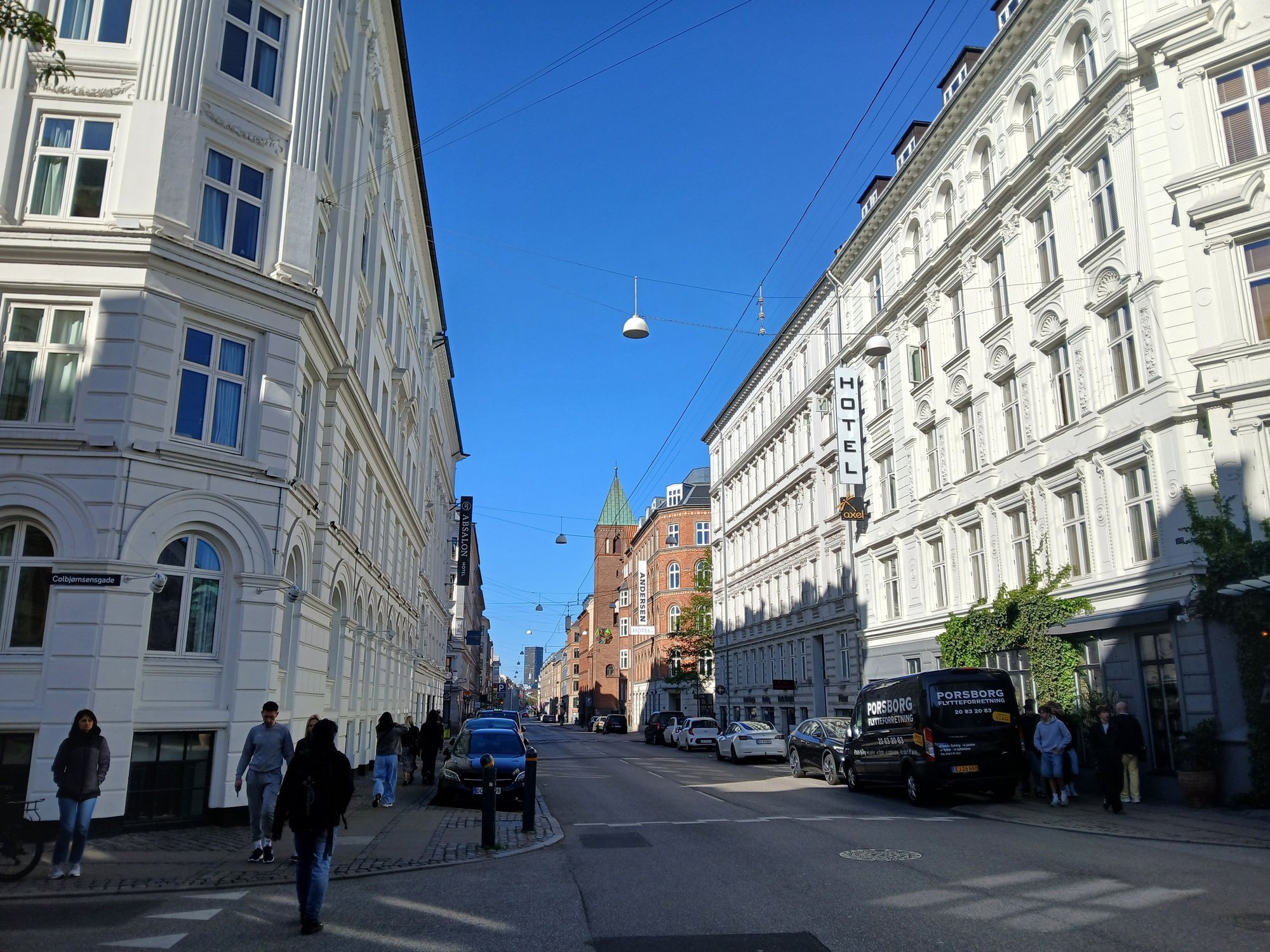 Vesterbro, exiting our hotel for the Meatpacking District