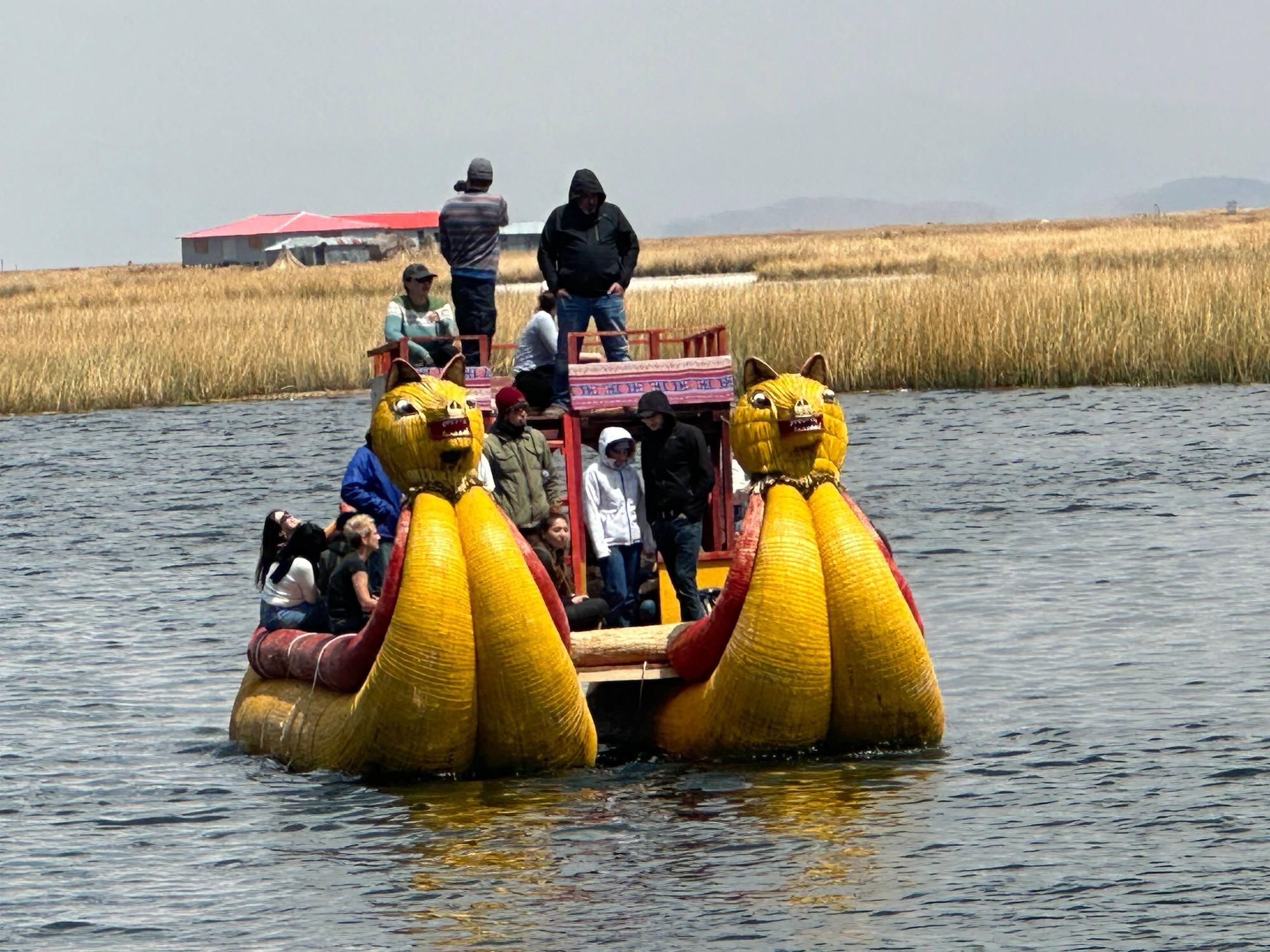 Reed boat for demonstration 