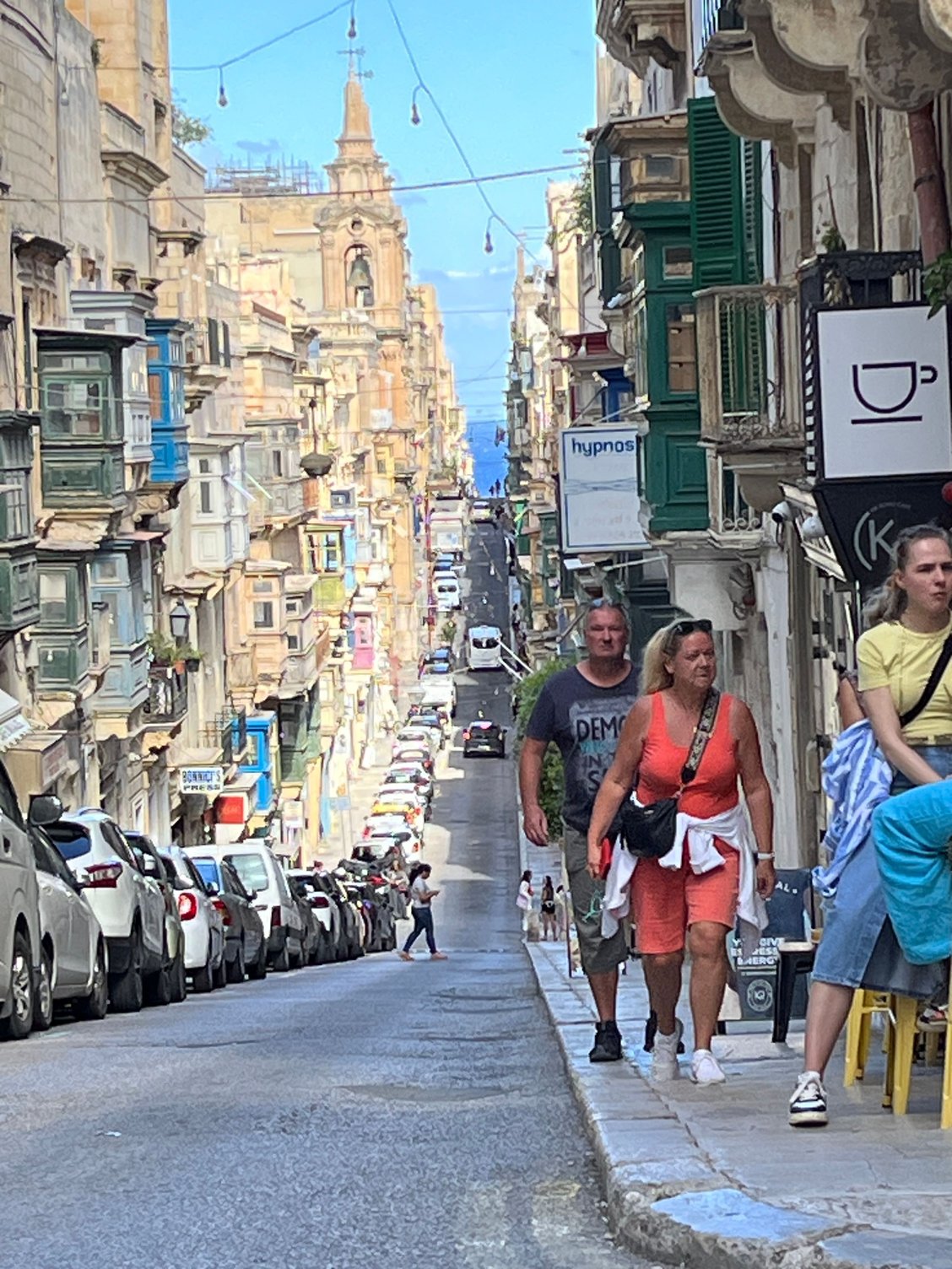 Heres a steep street in Valletta!