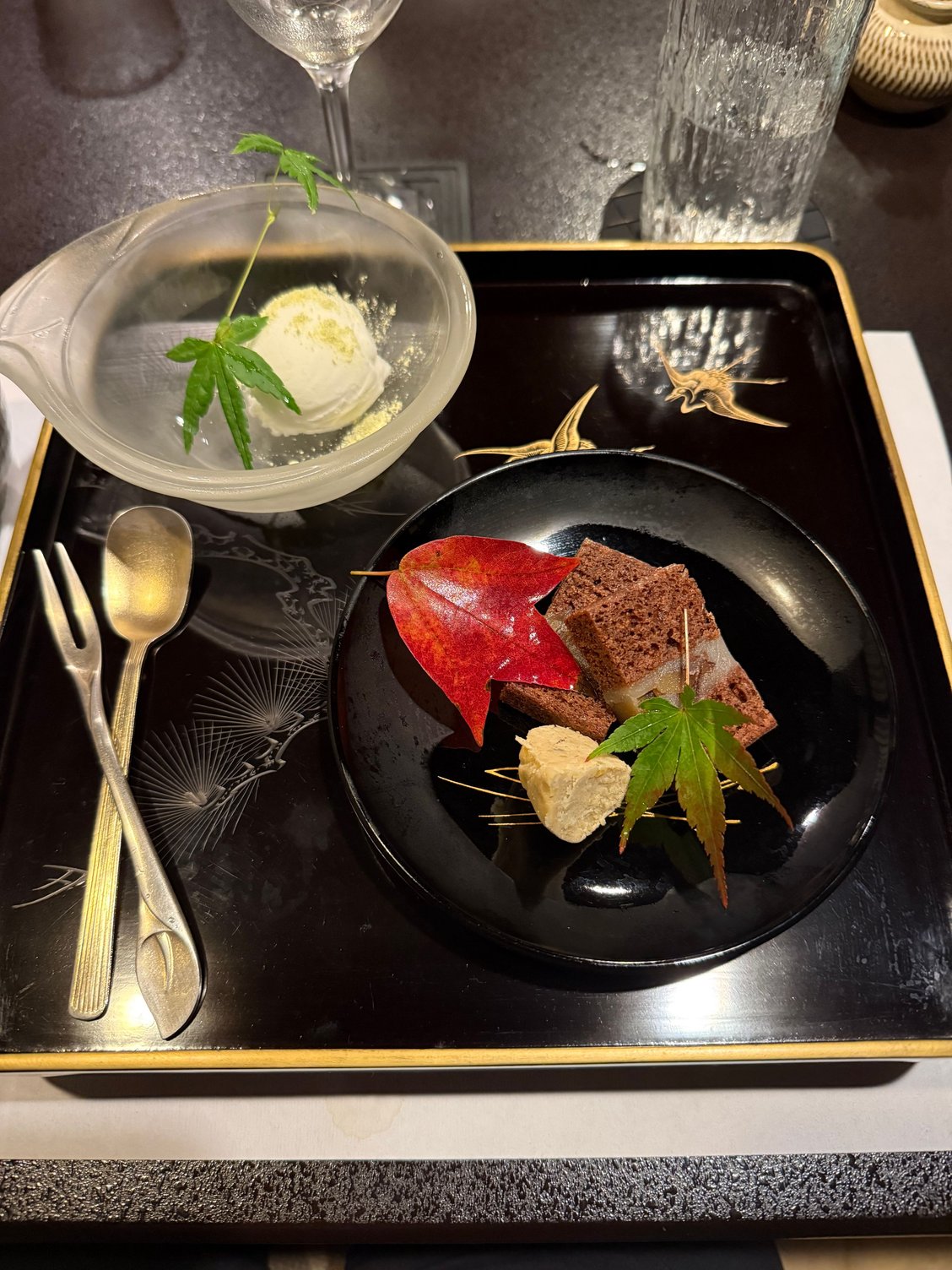 dessert on our 2nd night. it was my birthday and they presented it with a candle and the lights off, just like when I was a kid :~).