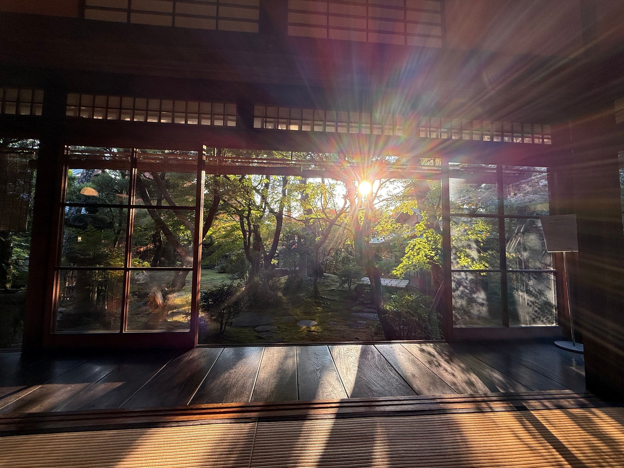 mid-afternoon in the garden viewing room at Ohara residence