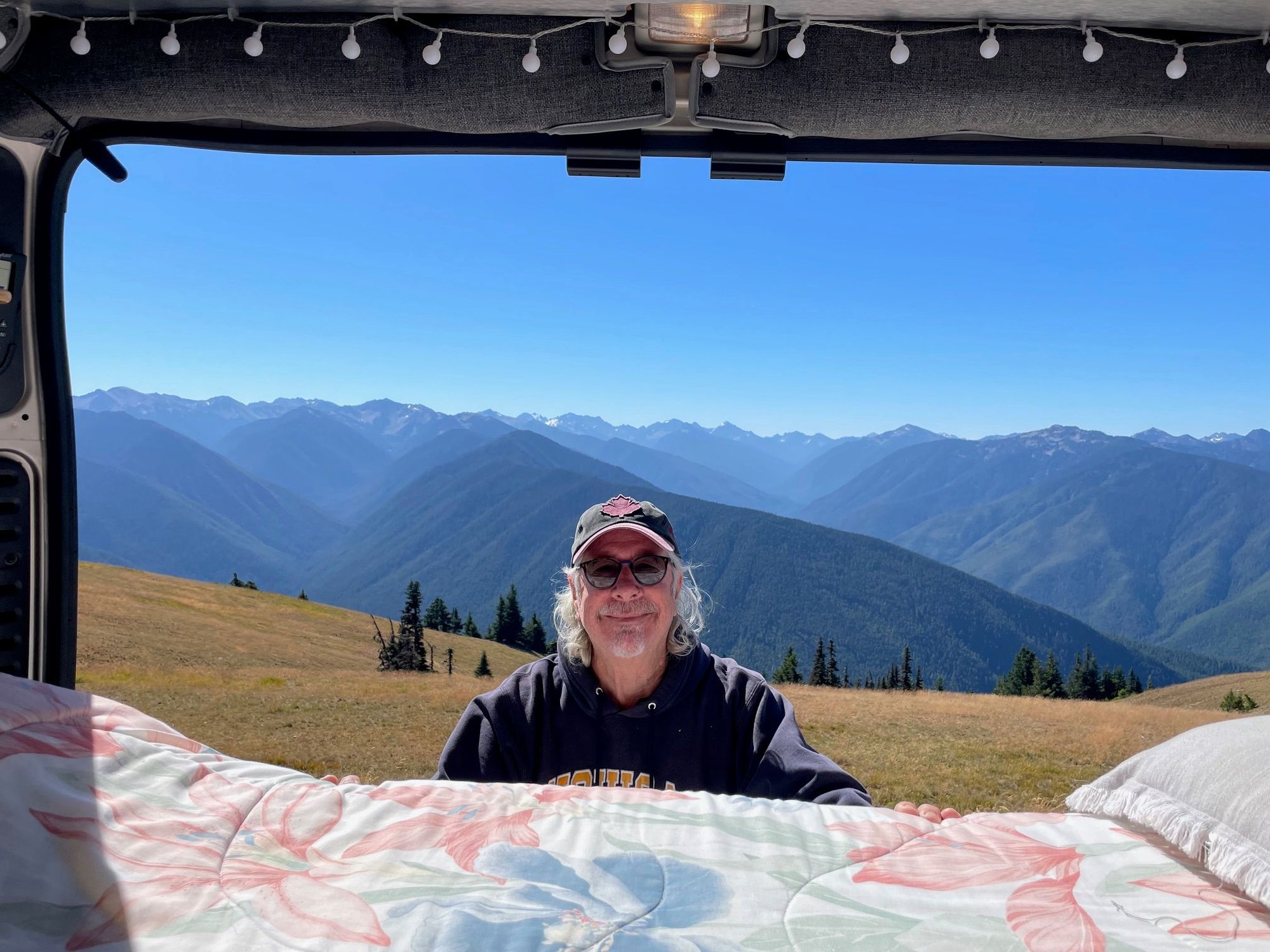 Me at the top of the Ridge at the first parking lot, don't stop yet, keep going!