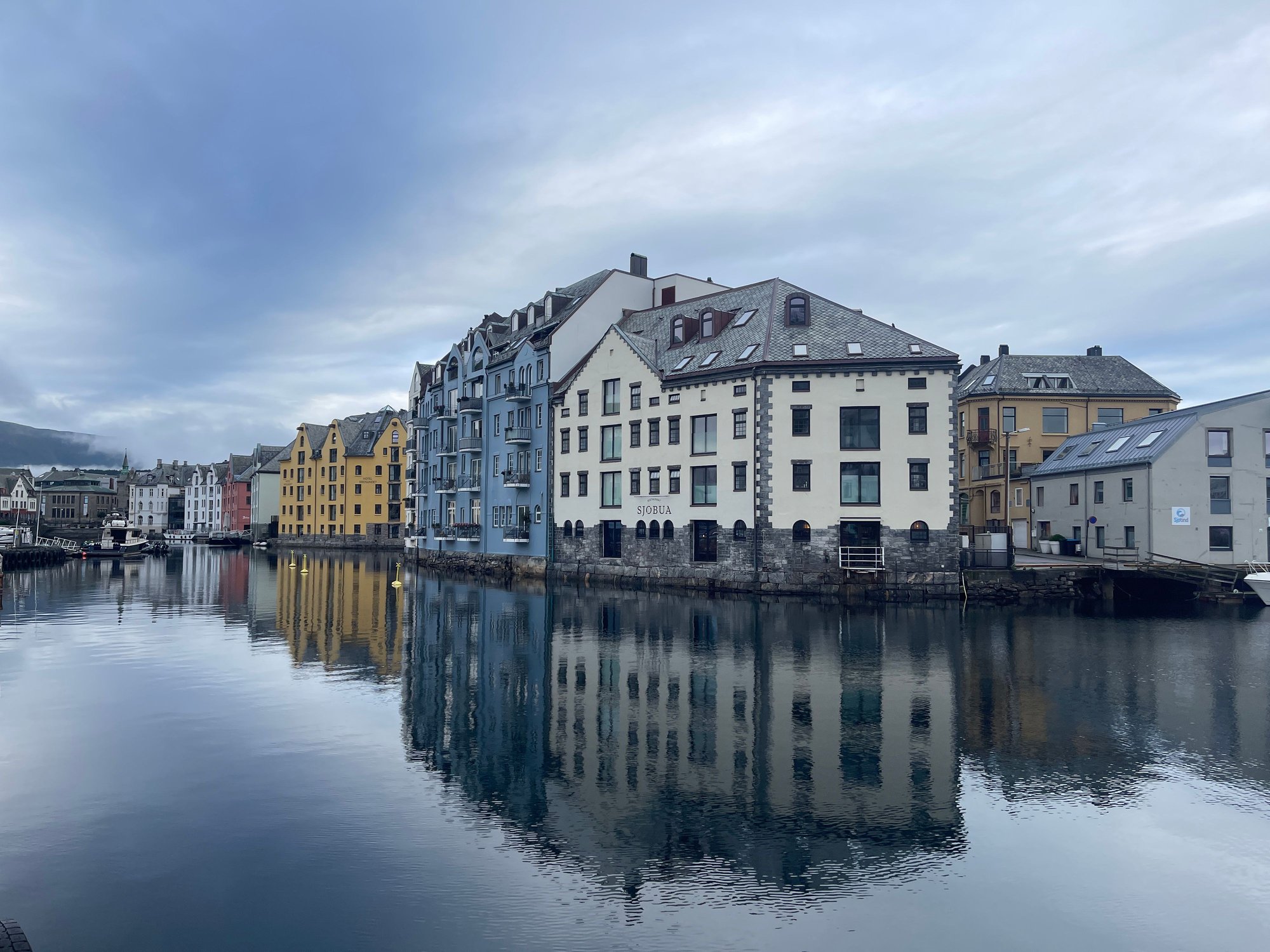 Art Nouveau Buildings along the strait of Alesund