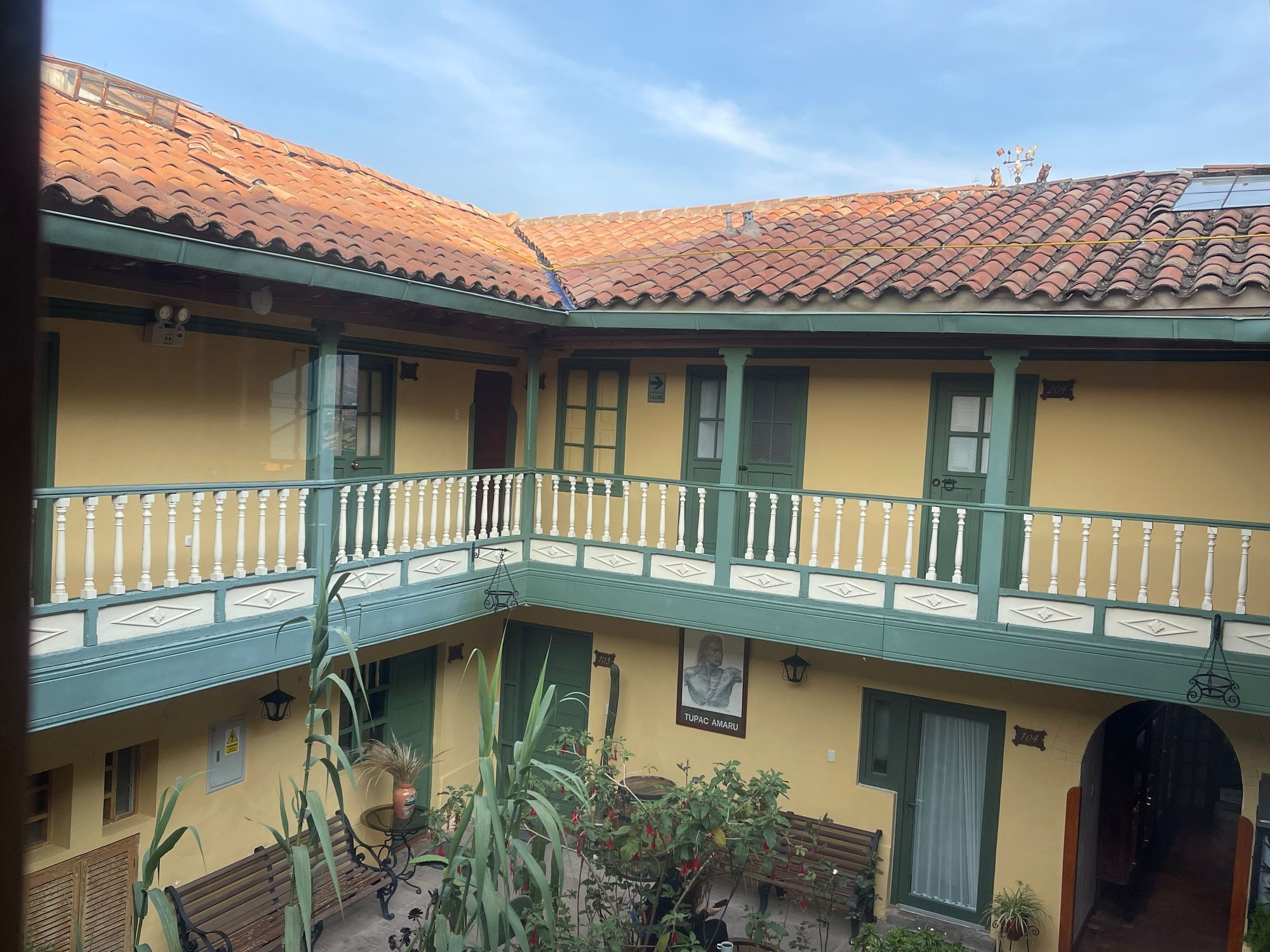 Hotel-Spanish Colonial style with corridors 