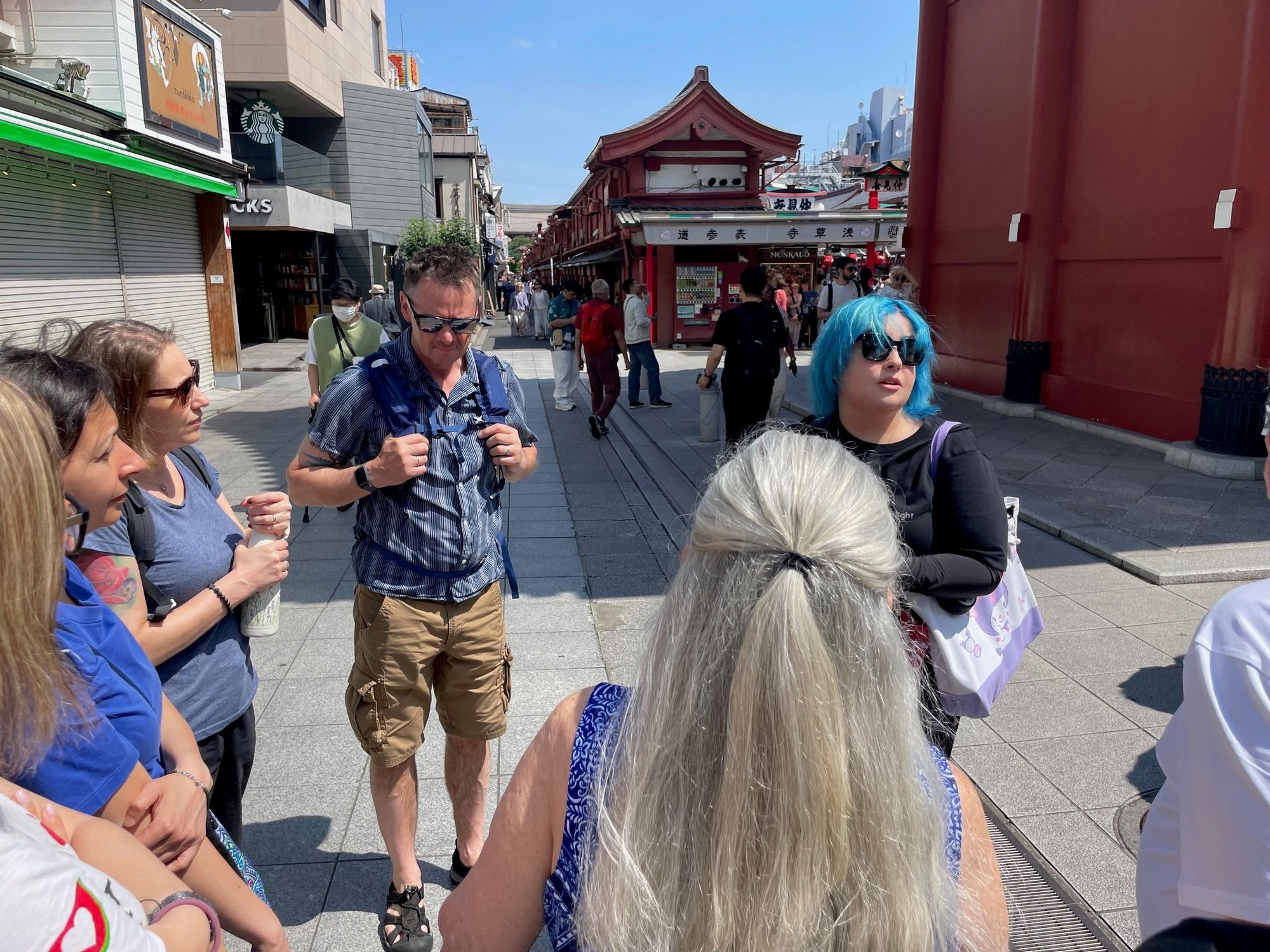 Heres our guide and some our fellow tourists.