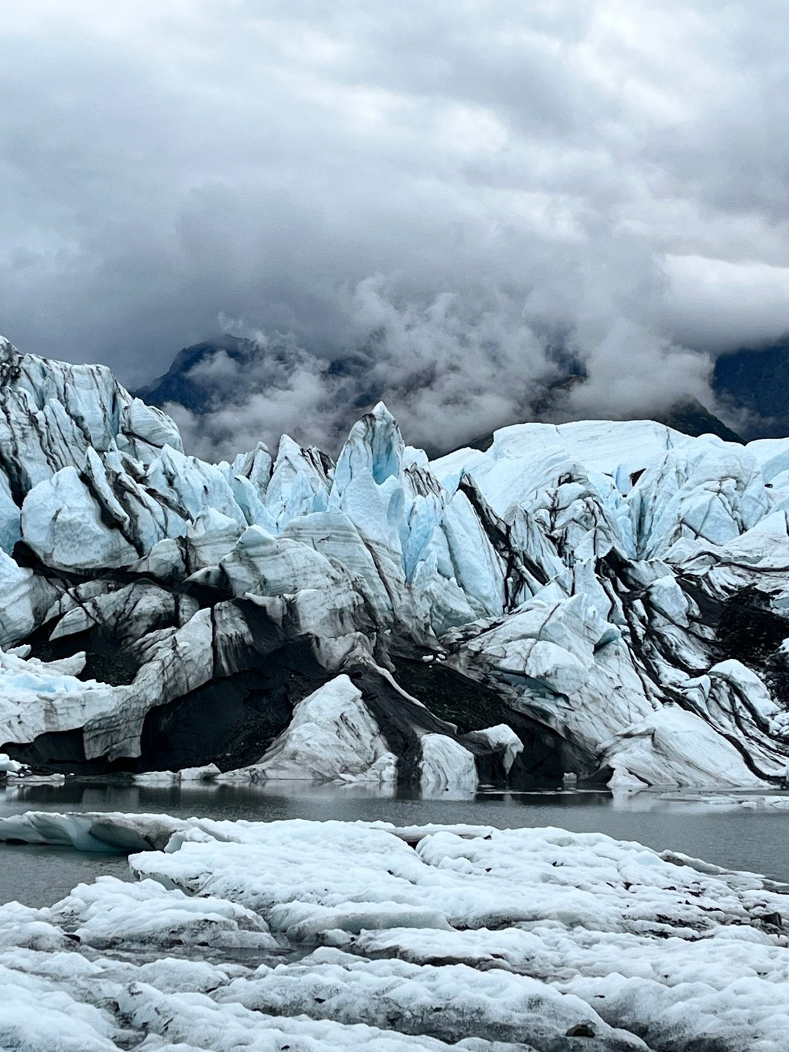 Glaciers are really jagged when views up close!