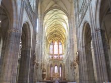 Inside St. Vitus, looking towards the altar