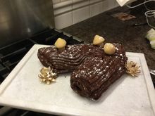 
Perspective off in this photo as well, but a better shot of entire thing.   I am going to decorate the tray with rosemary sprigs and raspberries for s little Christmas color. 

