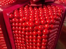 Close up of cranberry box