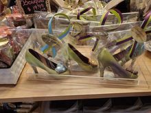 Chocolate high heel shoes