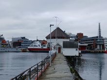 By the small harbour, with the boats
