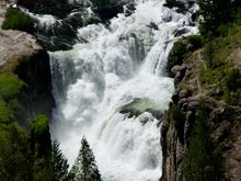 Big Falls, Idaho not far from Western Entrance to Yellowstone; brief visit to knock off that State.